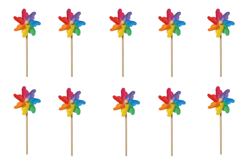 Bartl Windrad bunt Durchmesser 11 cm 10 Stück