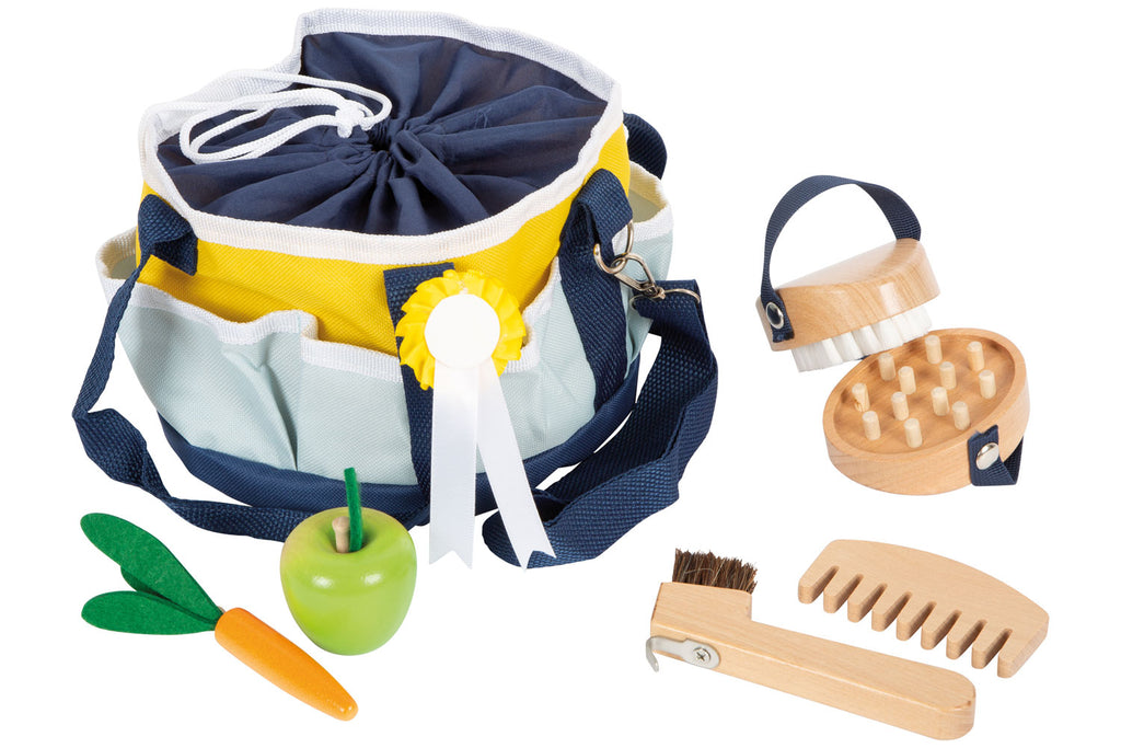 small foot Pferdepflegeset mit Tasche blau