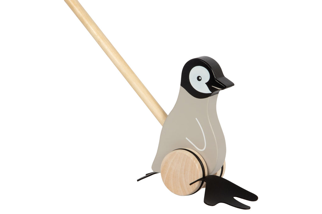 small foot Schiebetier Pinguin grau