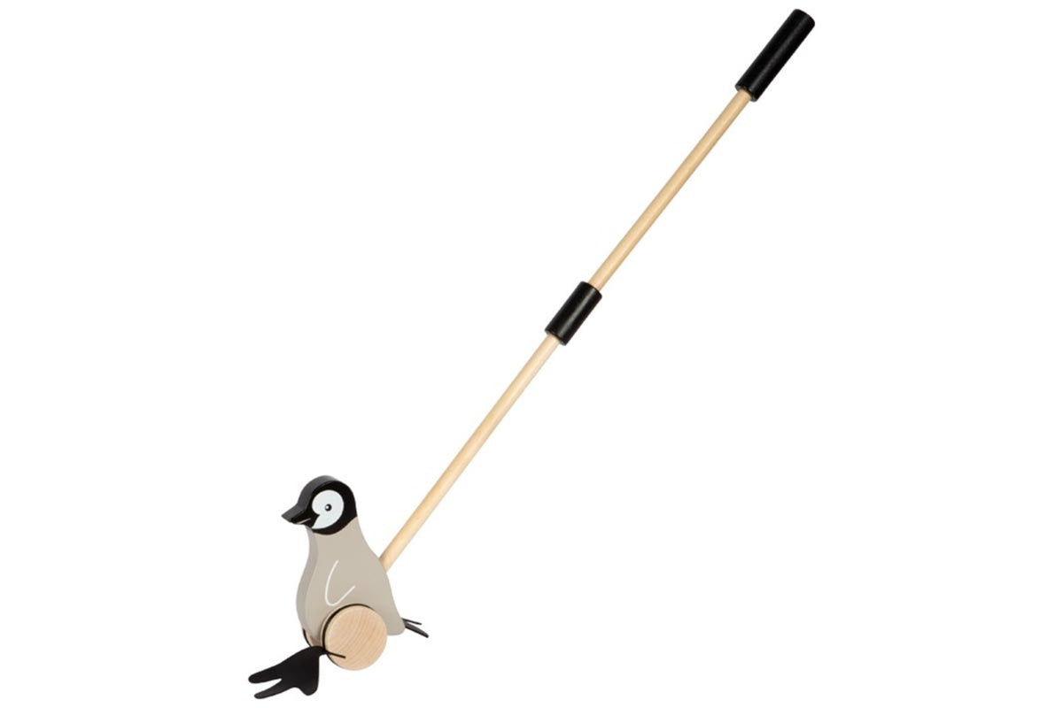 small foot Schiebetier Pinguin grau