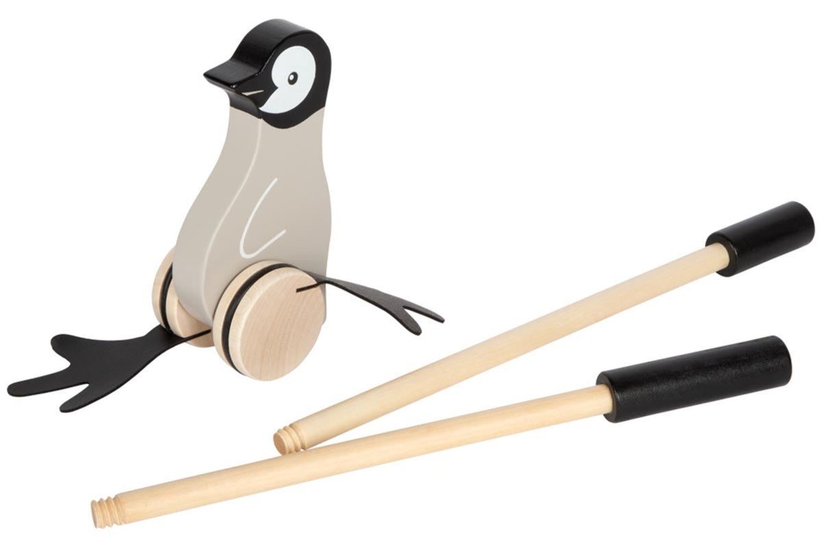 small foot Schiebetier Pinguin grau
