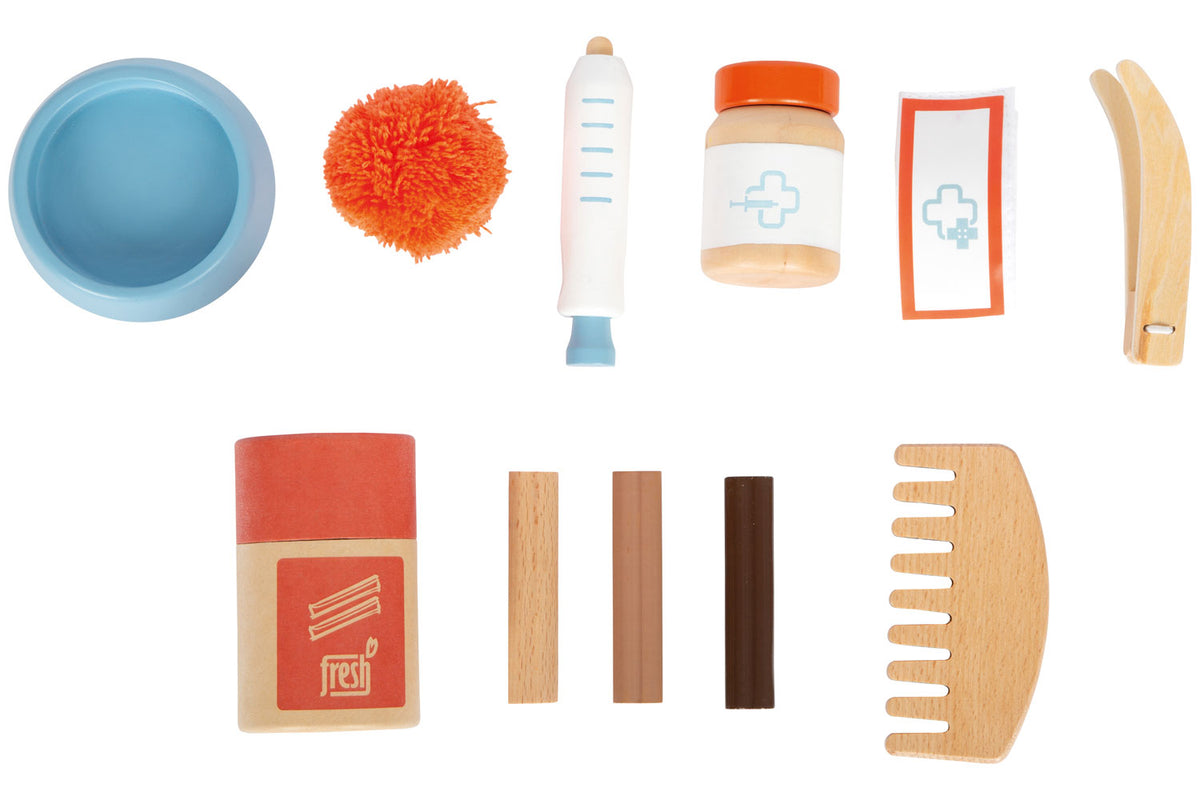 small foot Katze mit Tasche und Pflege-Set