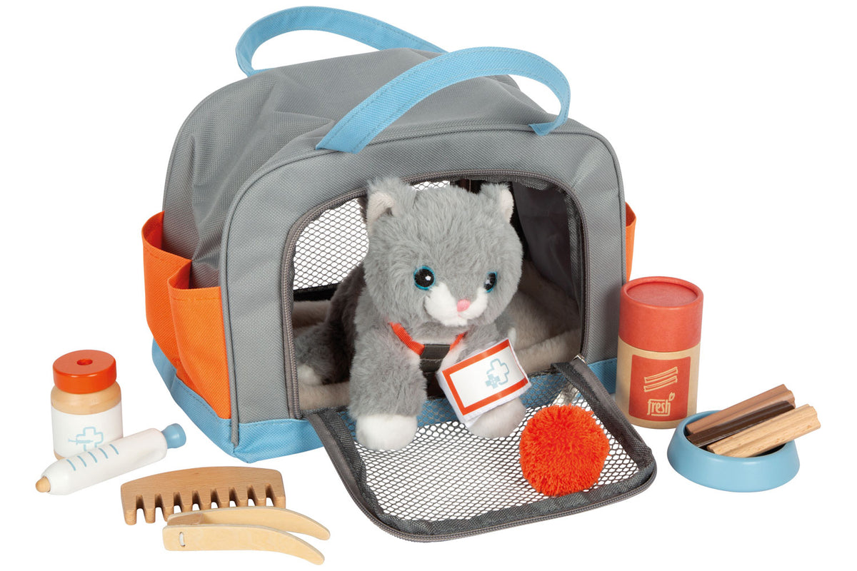 small foot Katze mit Tasche und Pflege-Set