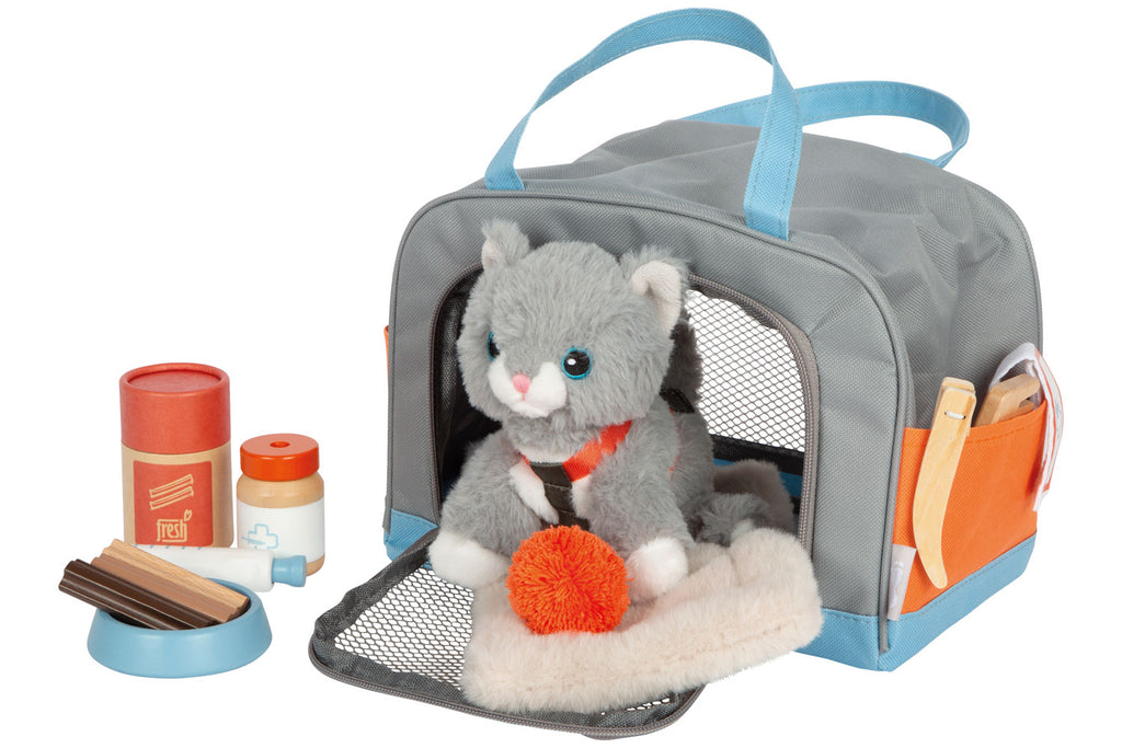 small foot Katze mit Tasche und Pflege-Set