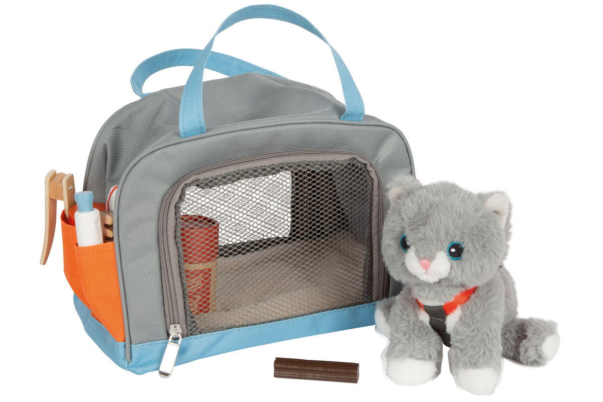 small foot Katze mit Tasche und Pflege-Set