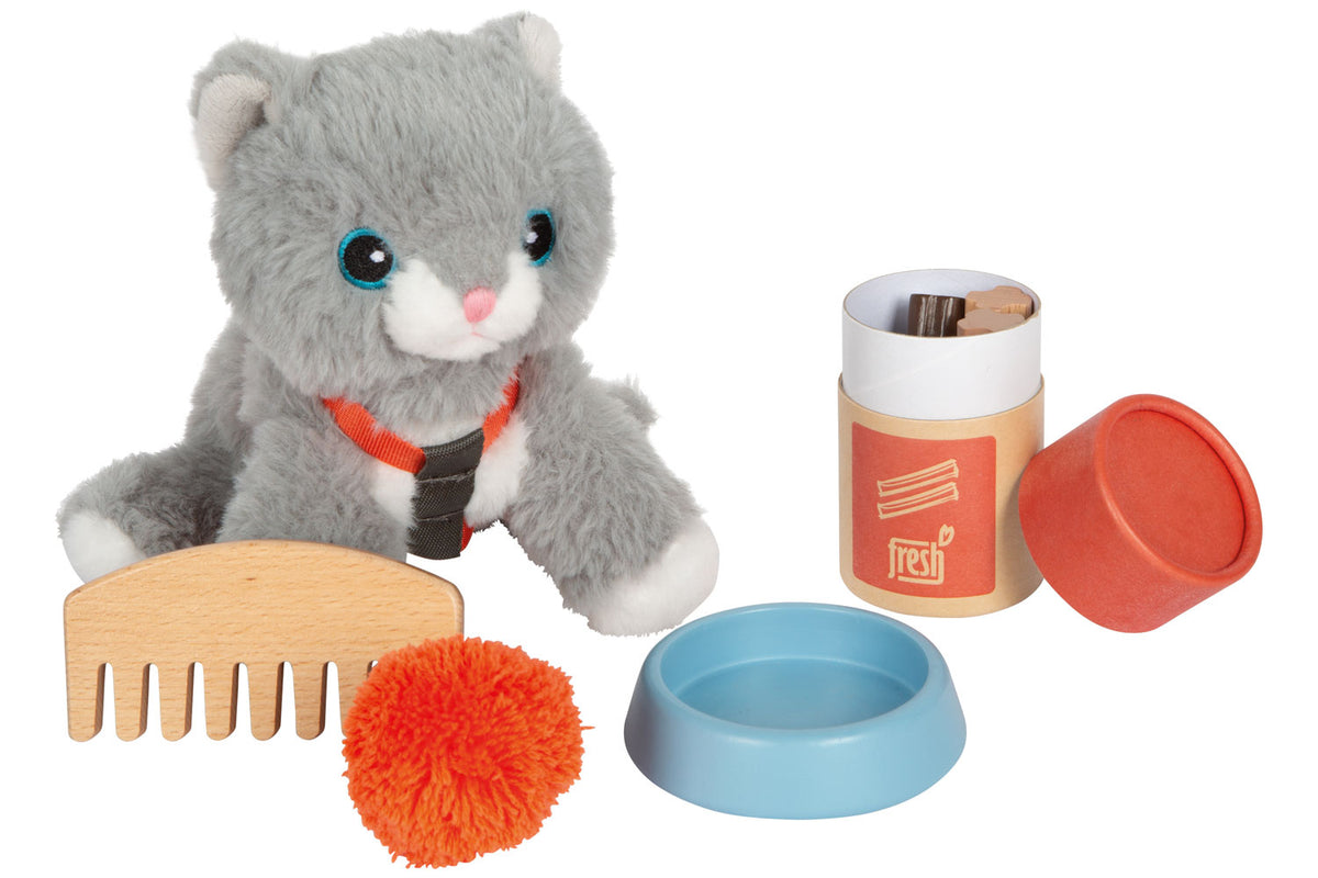 small foot Katze mit Tasche und Pflege-Set