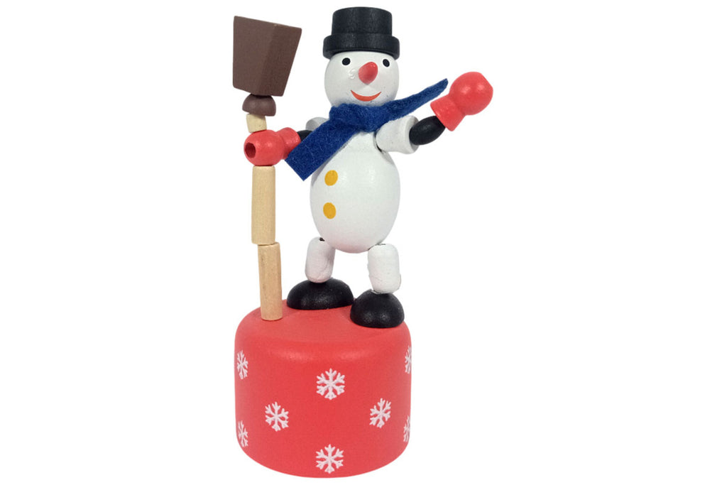 small foot Drücktier Schneemann