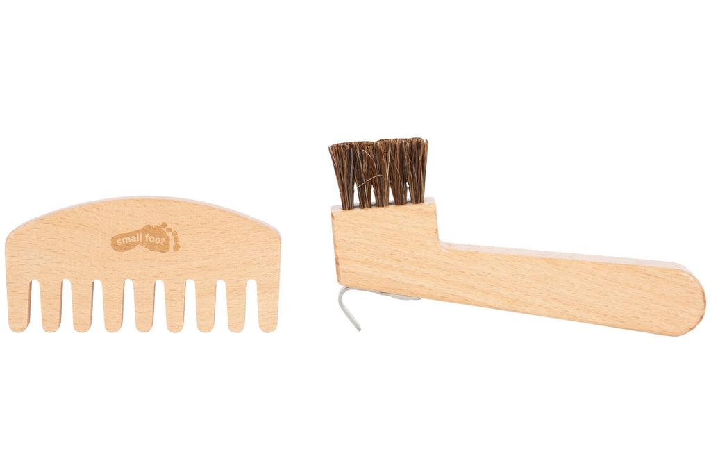 small foot Pferdepflegeset mit Tasche rot
