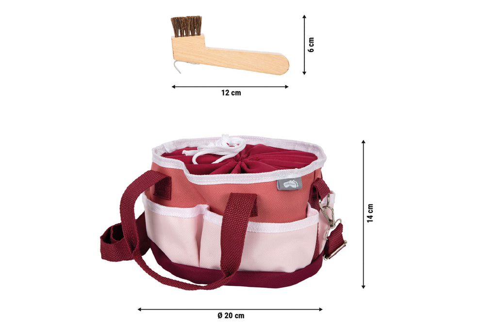 small foot Pferdepflegeset mit Tasche rot
