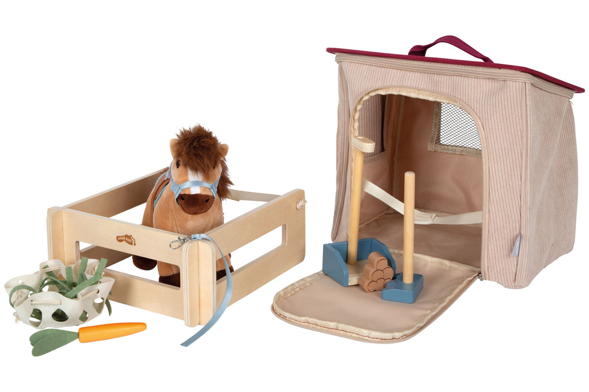 small foot Spielset Pferd mit Stall und Zubehör in der Tasche