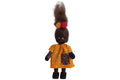 Anne Krebs Miniatur Puppe Mädchen aus Afrika, Kleid gelb