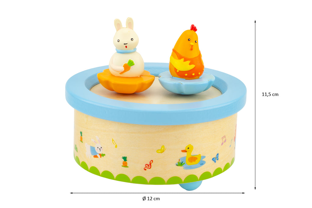 Ulysse Spieluhr Spieldose Huhn & Hase mit Melodie