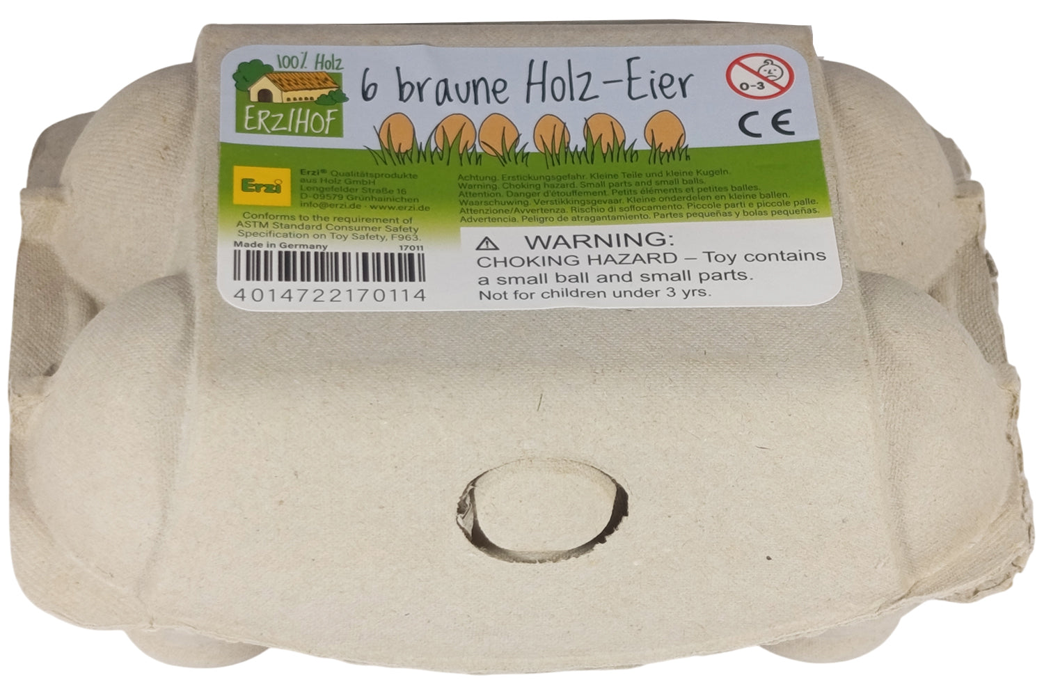 Erzi Eier braun im Karton