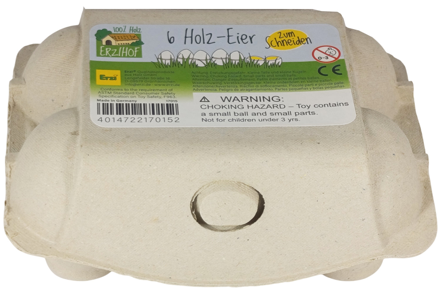 Erzi Eier im Karton zum Schneiden
