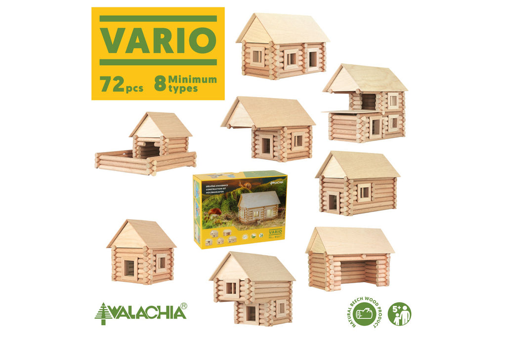 Walachia Holzbaukasten Vario 72 Teile