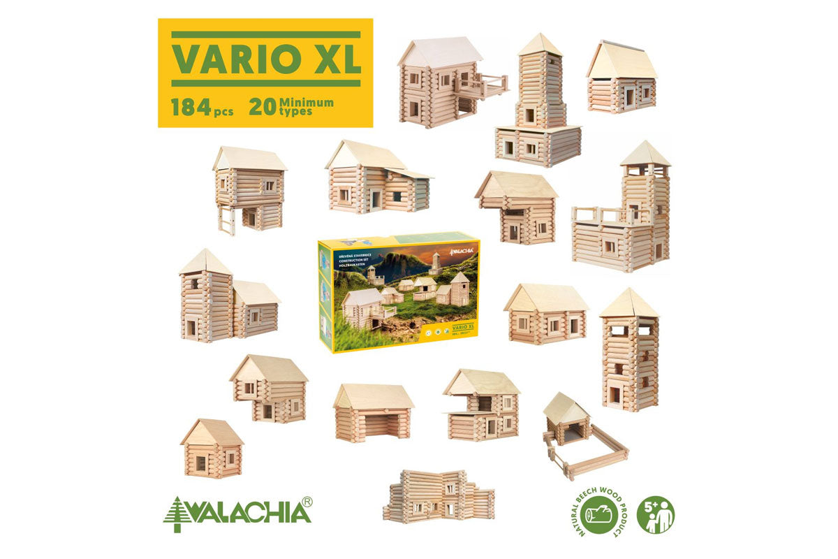 Walachia Holzbaukasten Vario XL 184 Teile