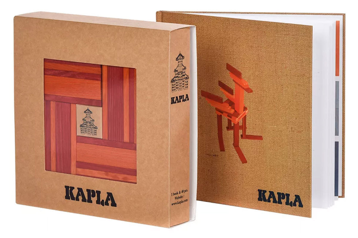 KAPLA Buch und Farben Box orange rot mit Buch