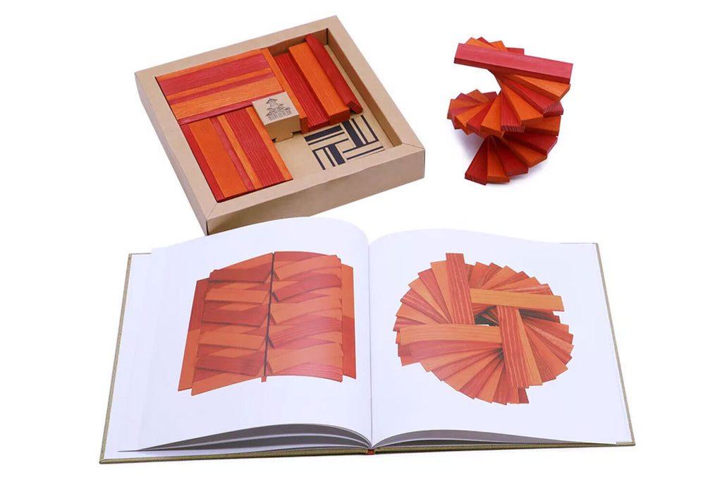 KAPLA Buch und Farben Box orange rot mit Buch