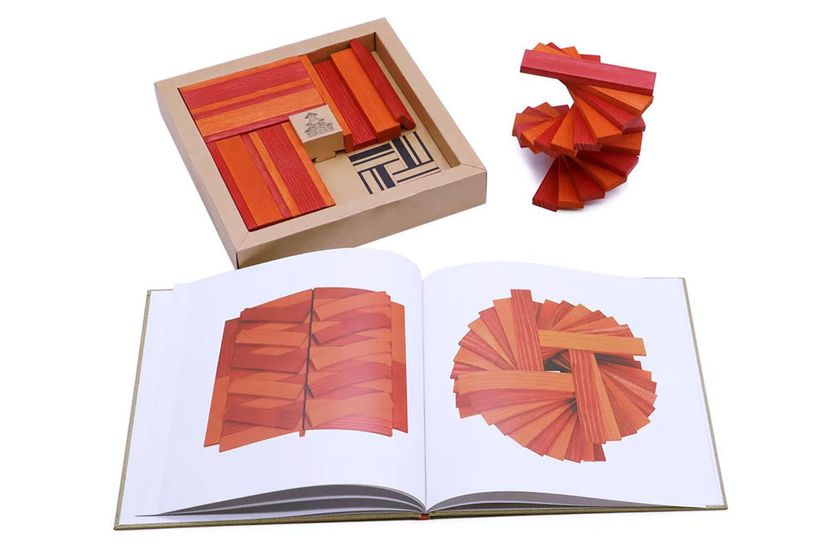 KAPLA Buch und Farben Box orange rot mit Buch