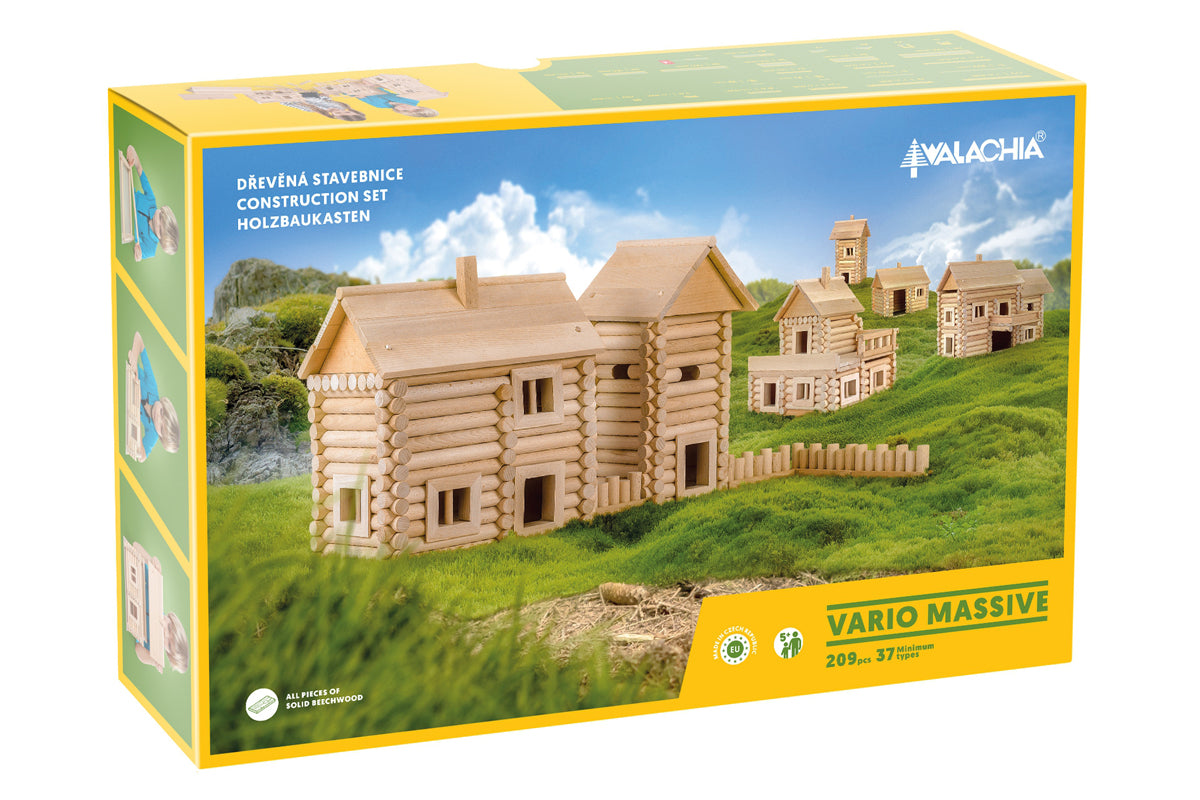 Walachia Holzbaukasten Vario Massive 209 Teile