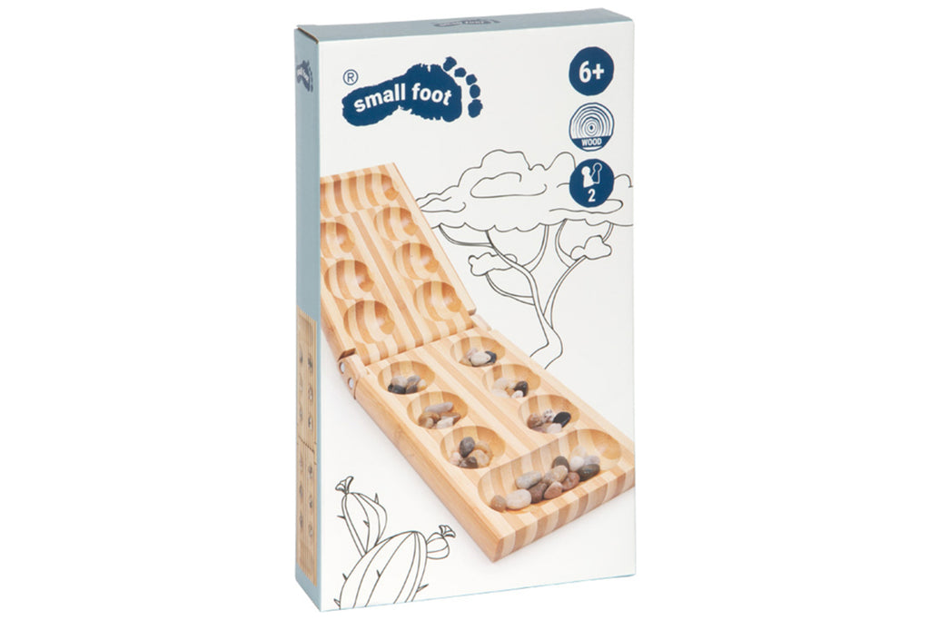 small foot Strategiespiel Kalaha Mancala mit Natursteinen
