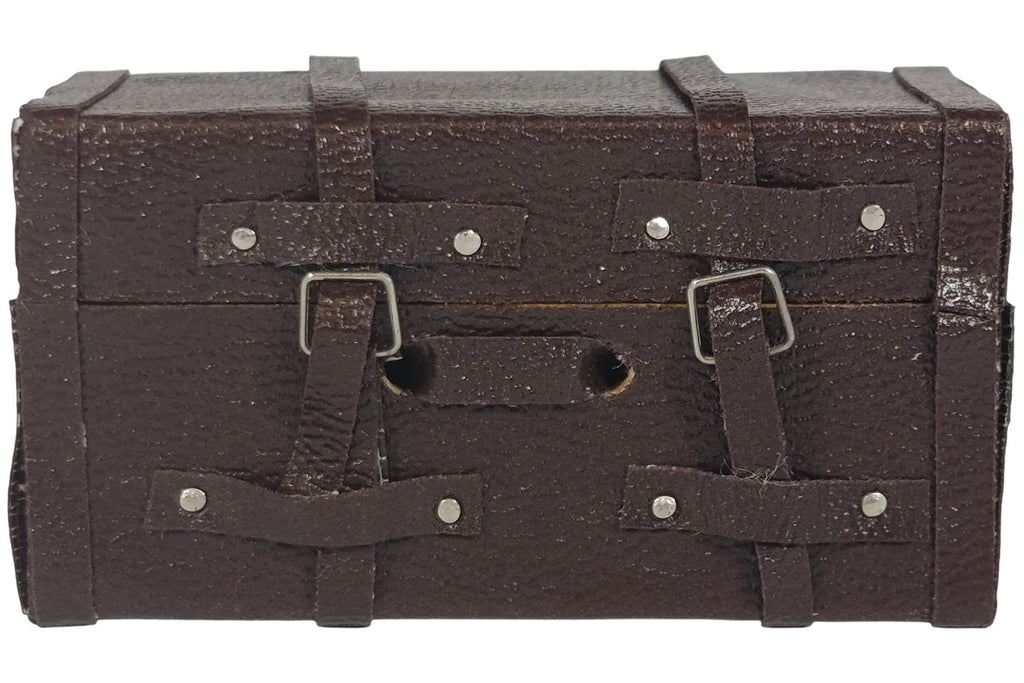Dolls House Miniatur Ledertruhe braun