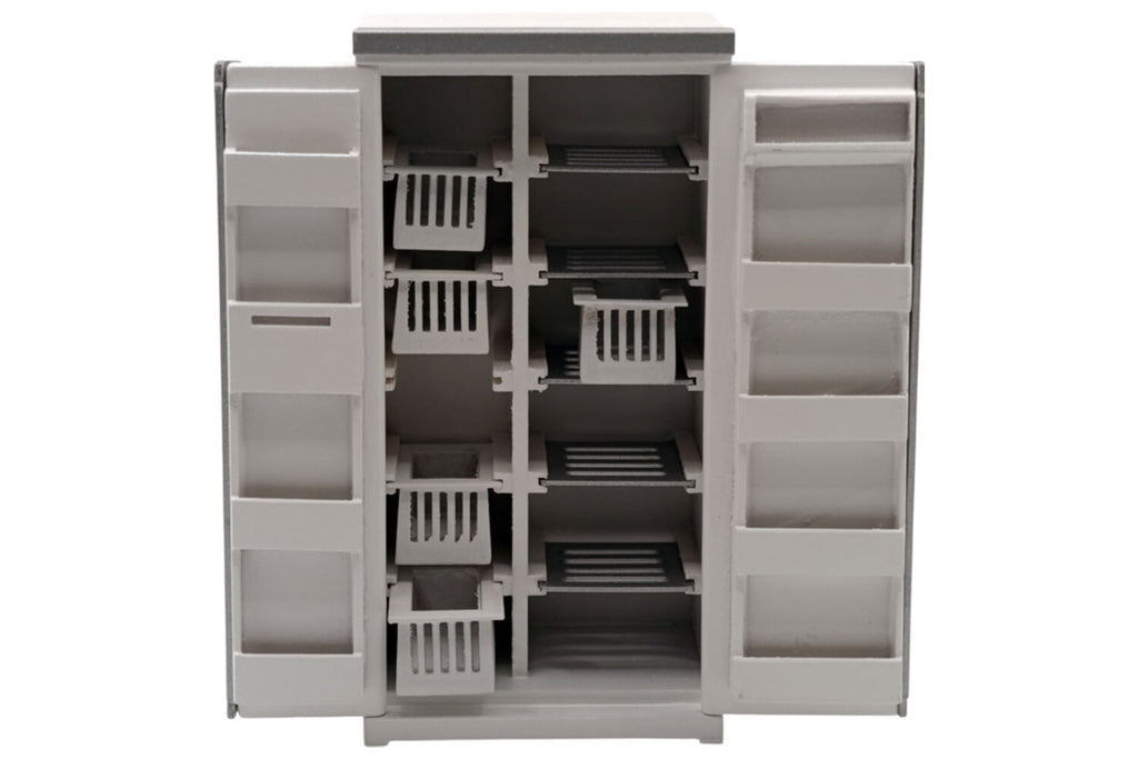 Dolls House Miniatur Kühlschrank modern weiß
