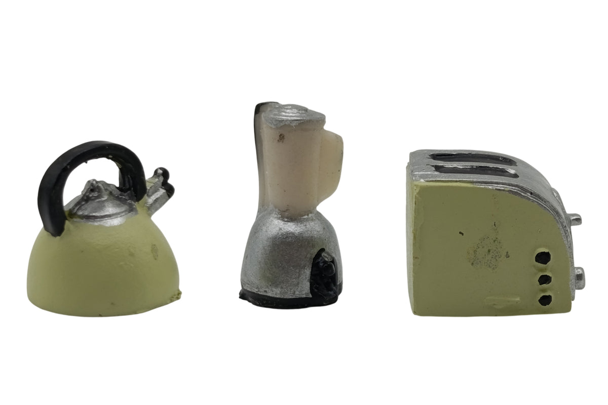 Dolls House Miniatur Toaster, Teekessel, Mixer
