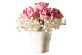 Dolls House Miniatur Rosen pink Arrangement mit Vase
