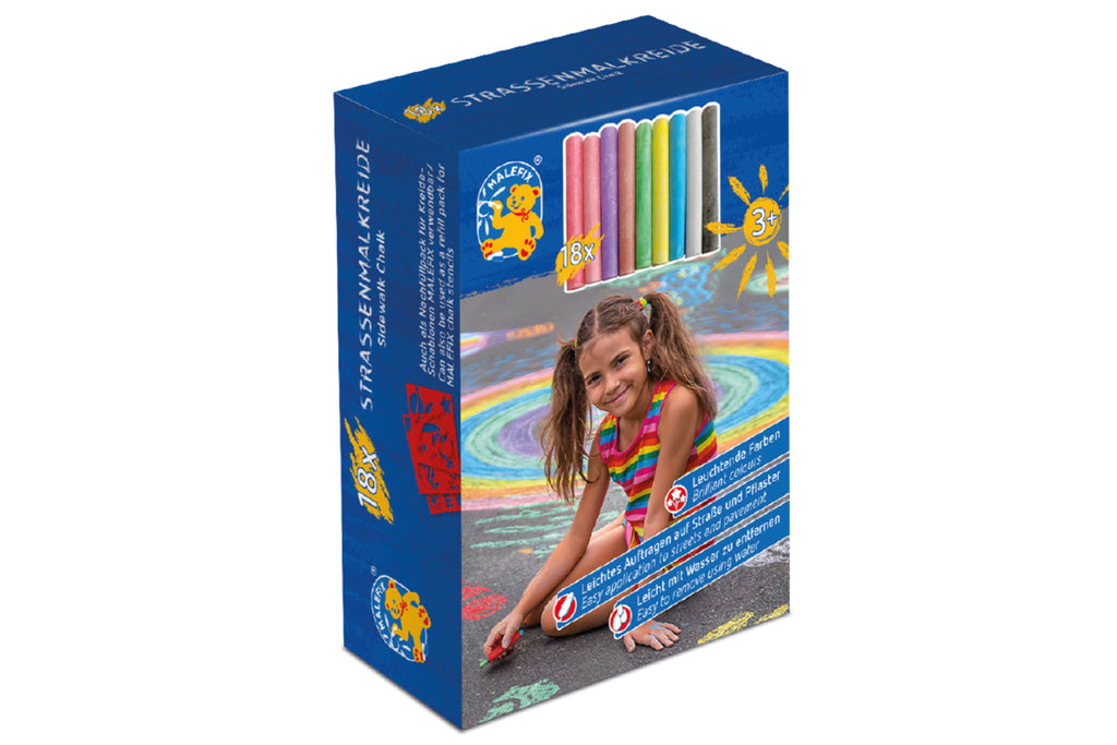 Malefix Straßenmalkreide Nachfüll-Pack 18 Stück