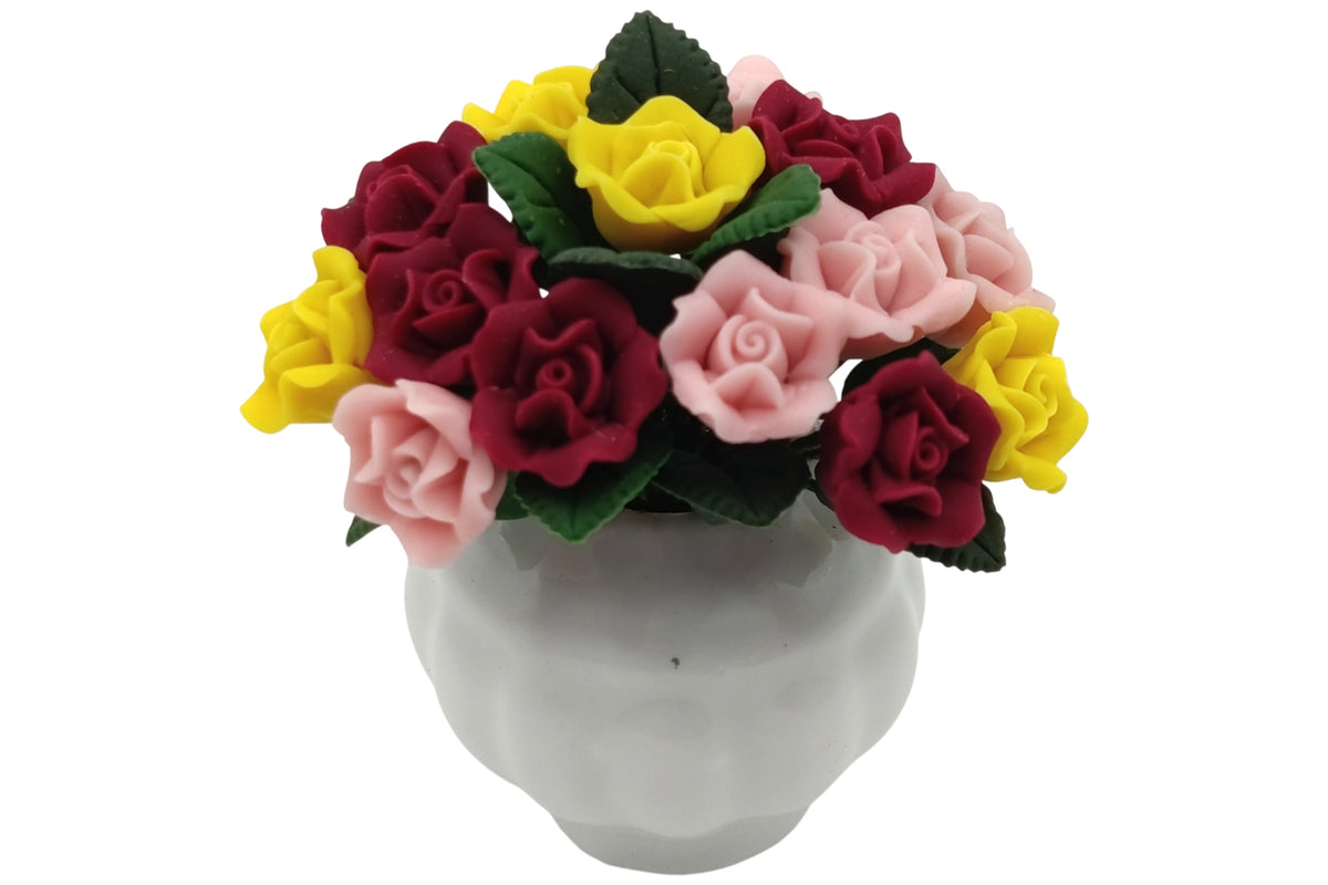 Dolls House Miniatur Rosen in Vase