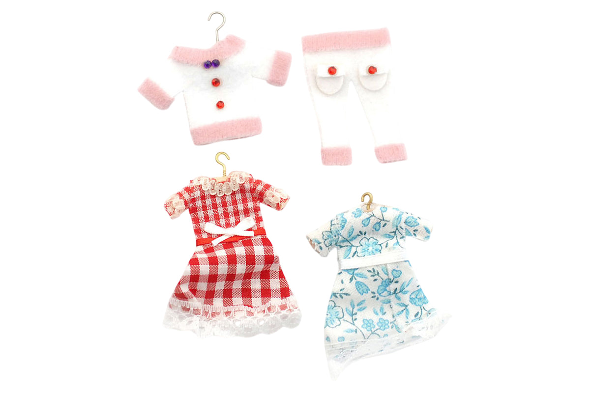 Dolls House Miniatur Girls-Kleider Deko-Puppenkleider