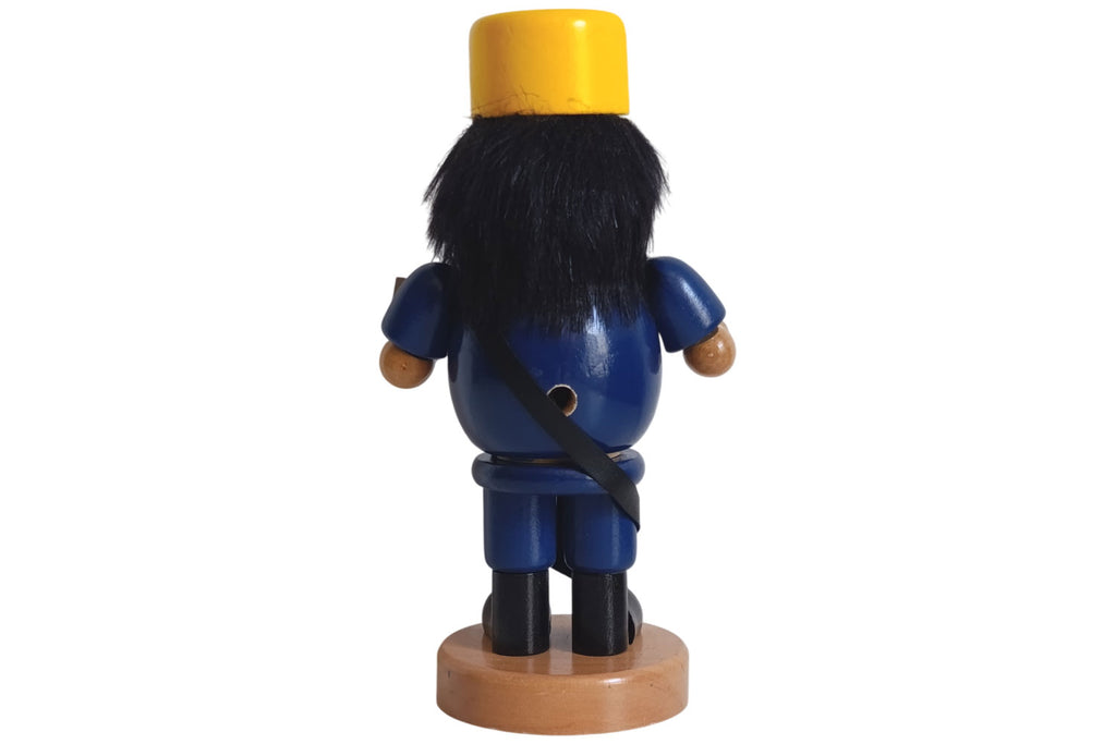 Sigro Räuchermann Postbote blau/gelb 19 cm hoch