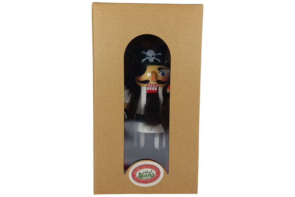 Sigro Nussknacker Pirat mit Papagei 17 cm hoch