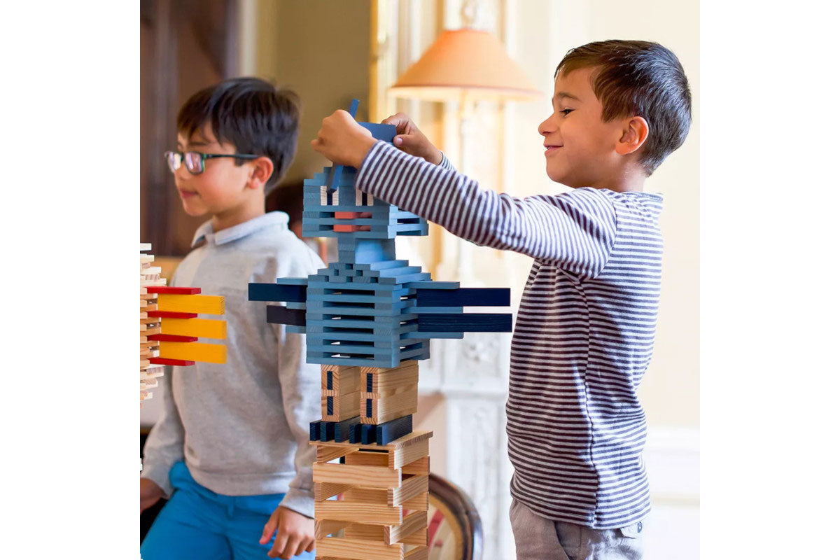 KAPLA 3 x 40er Box hellblau, grün, gelb