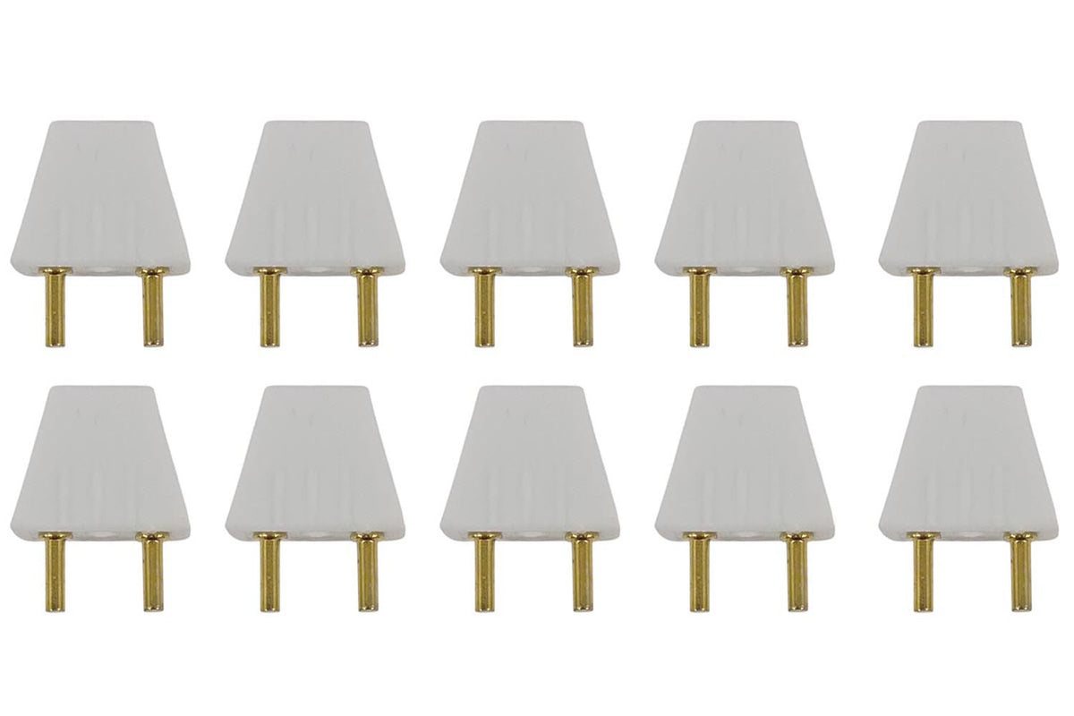 Dolls House Miniatur Stecker (10er Set) weiß 12V