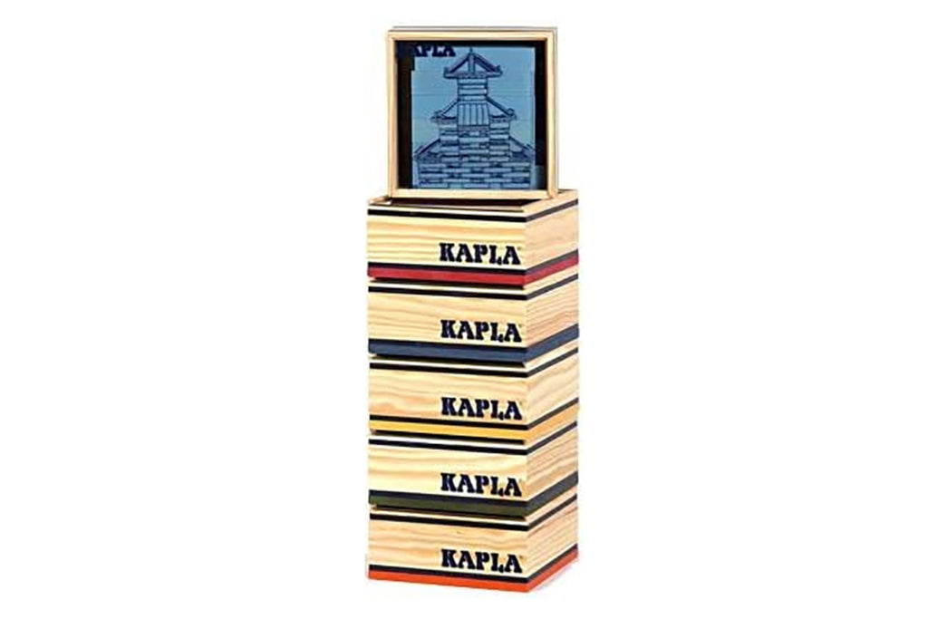 KAPLA 6 x 40er Box gelb, orange, rot, dunkelgrün, hellblau, dunkelblau
