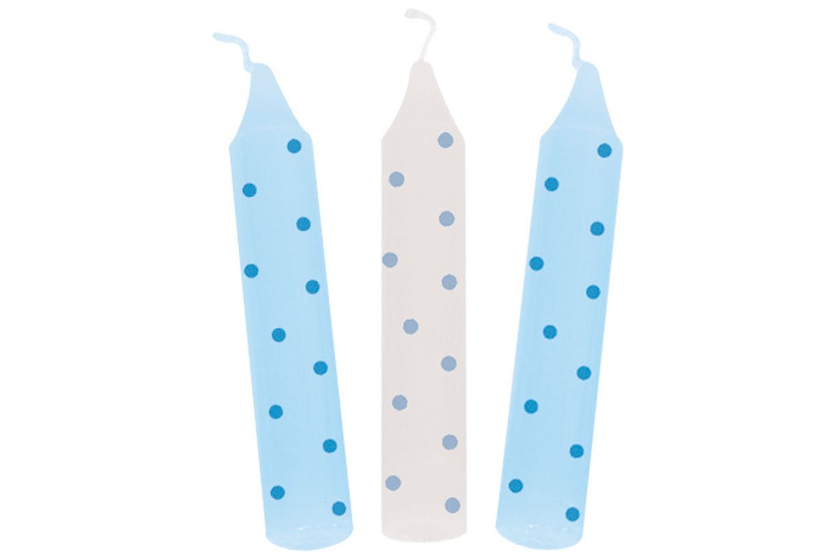 goki Geburtstagskerzen 10 Stück blau gepunktet