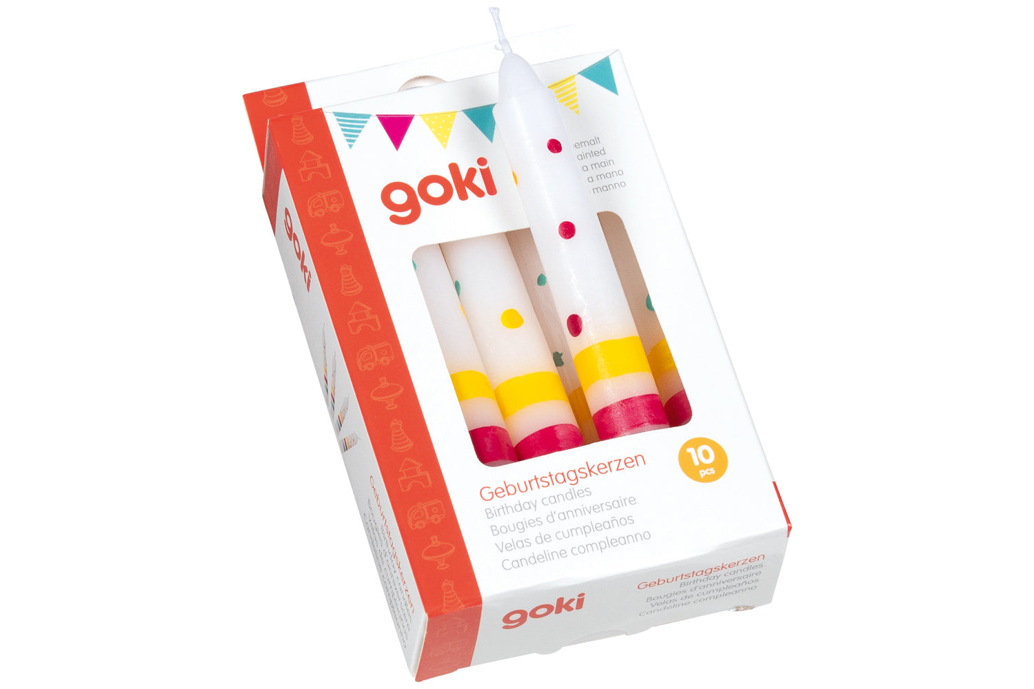 goki Geburtstagskerzen Susibelle 10 Stück bunt
