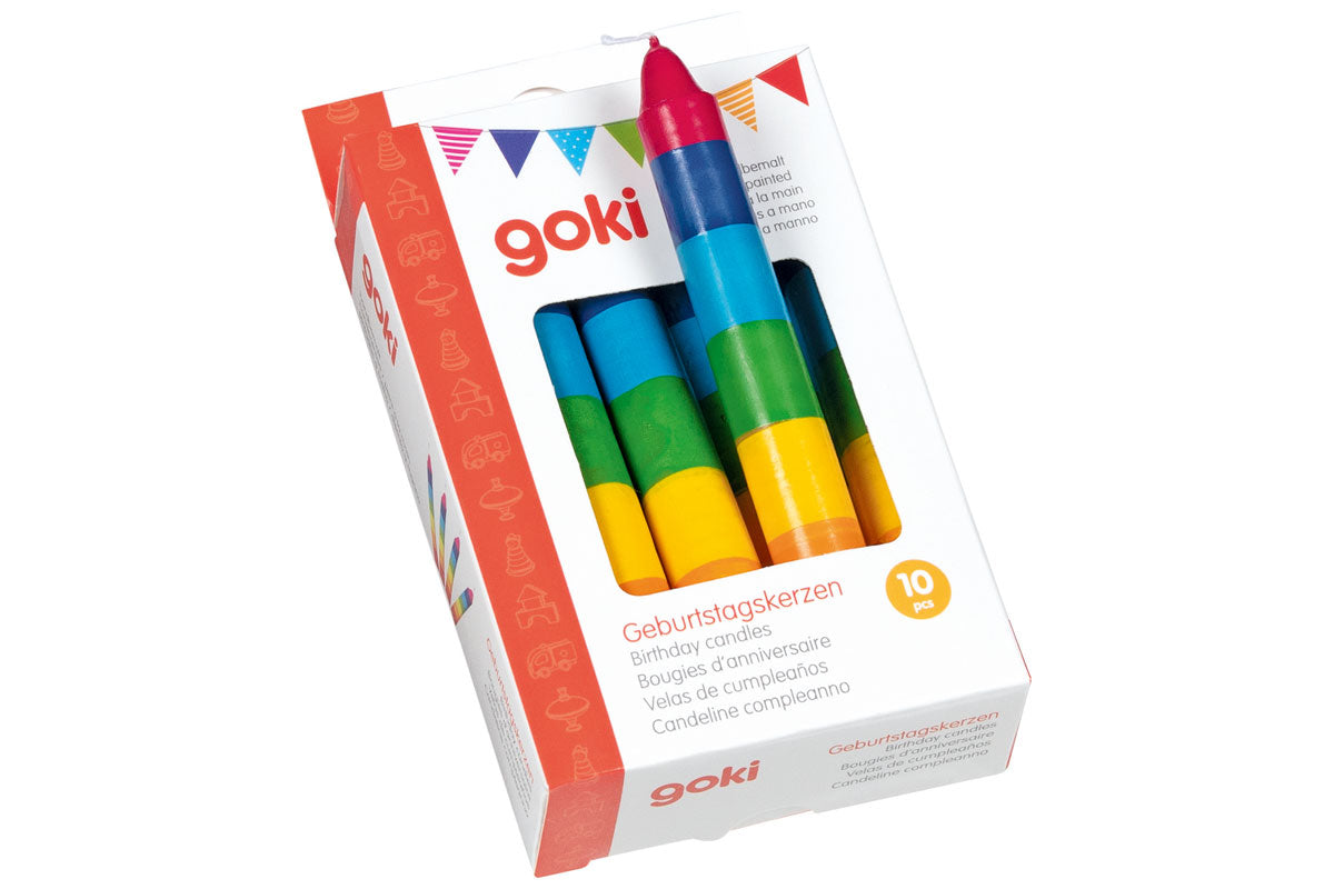 goki Geburtstagskerzen 10 Stück bunt