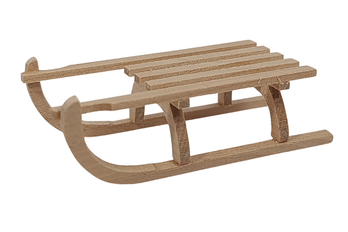 Dolls House Miniatur Holz-Schlitten