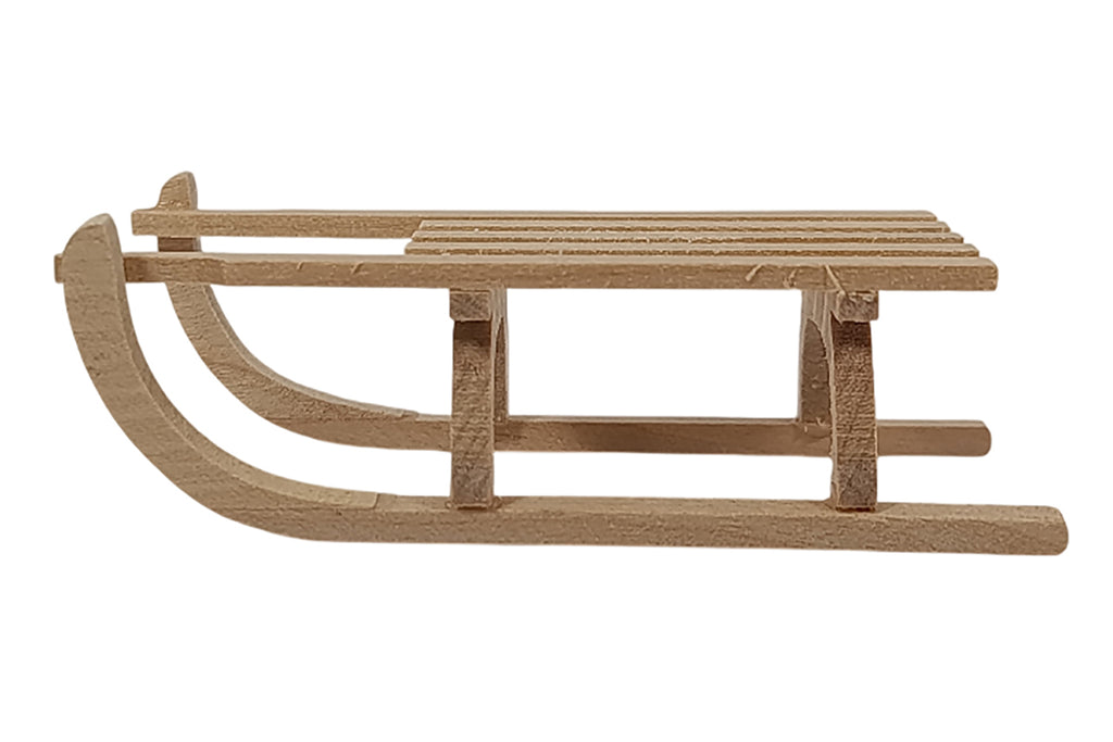 Dolls House Miniatur Holz-Schlitten