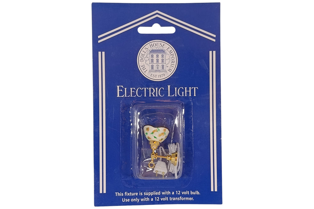 Dolls House Miniatur Wandlampe mit Dekor