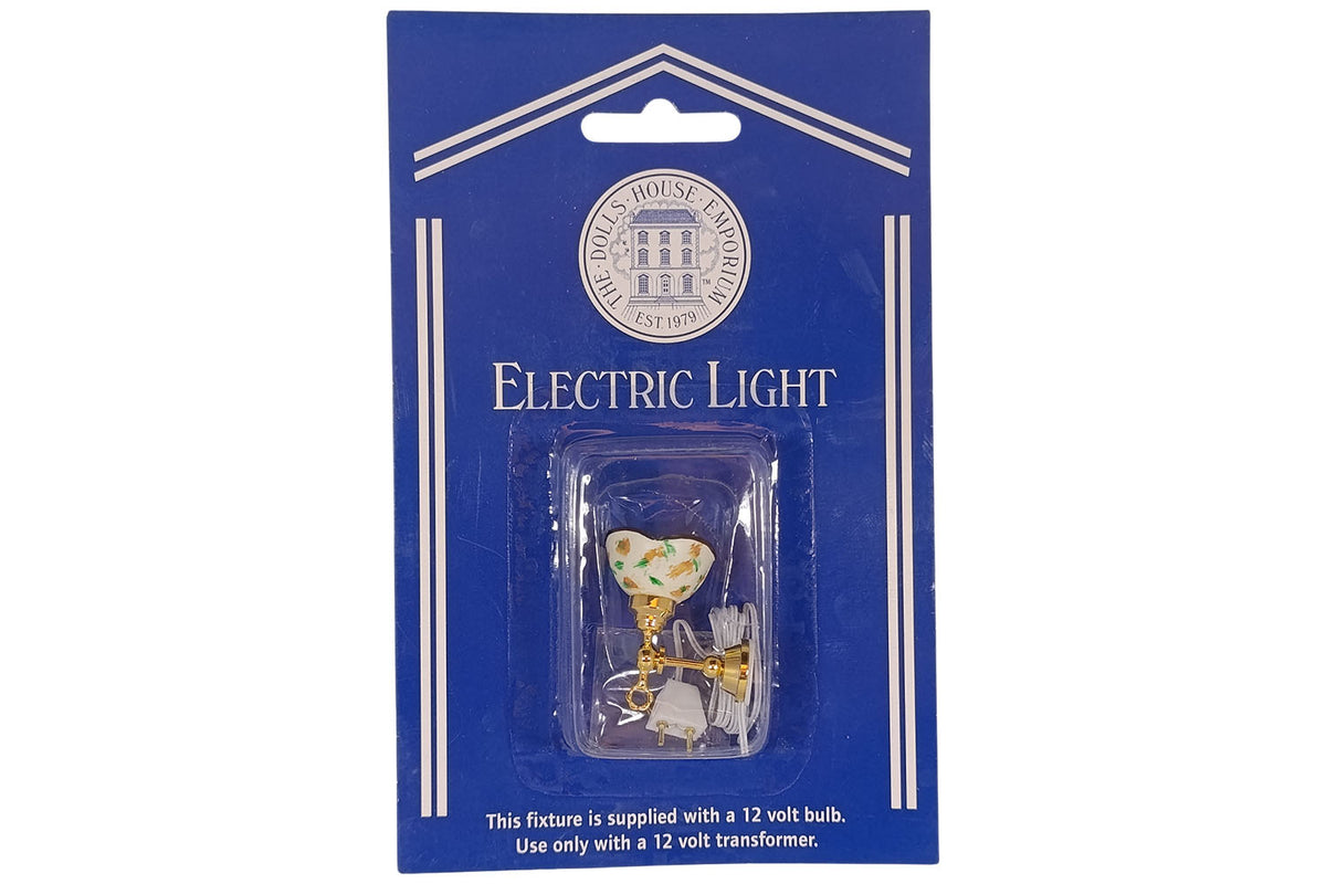 Dolls House Miniatur Wandlampe mit Dekor