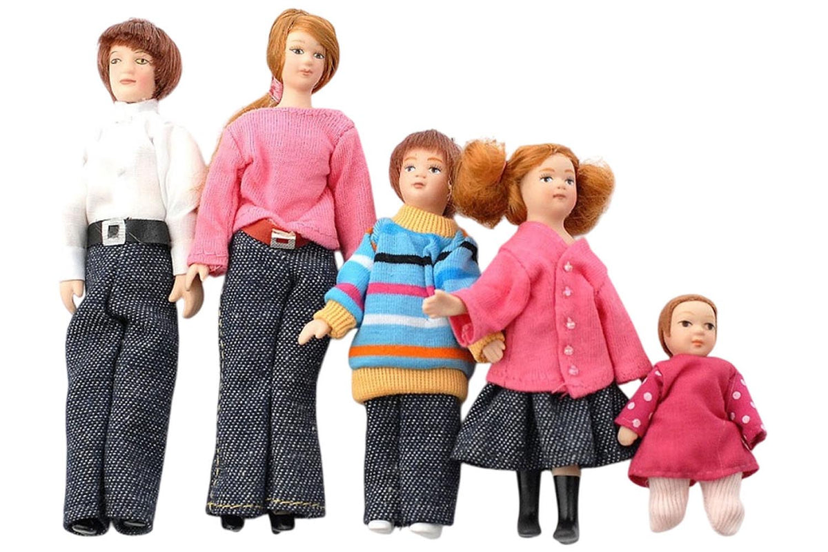 Dolls House Miniatur Puppenfamilie (5 Puppen)