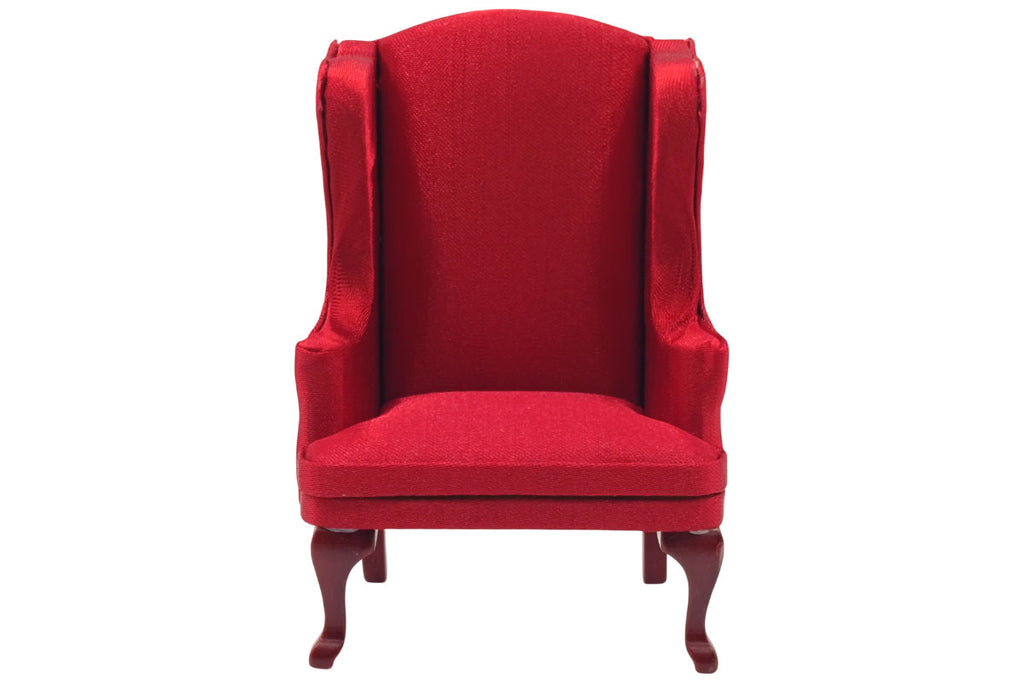 Dolls House Miniatur Ohrensessel rot