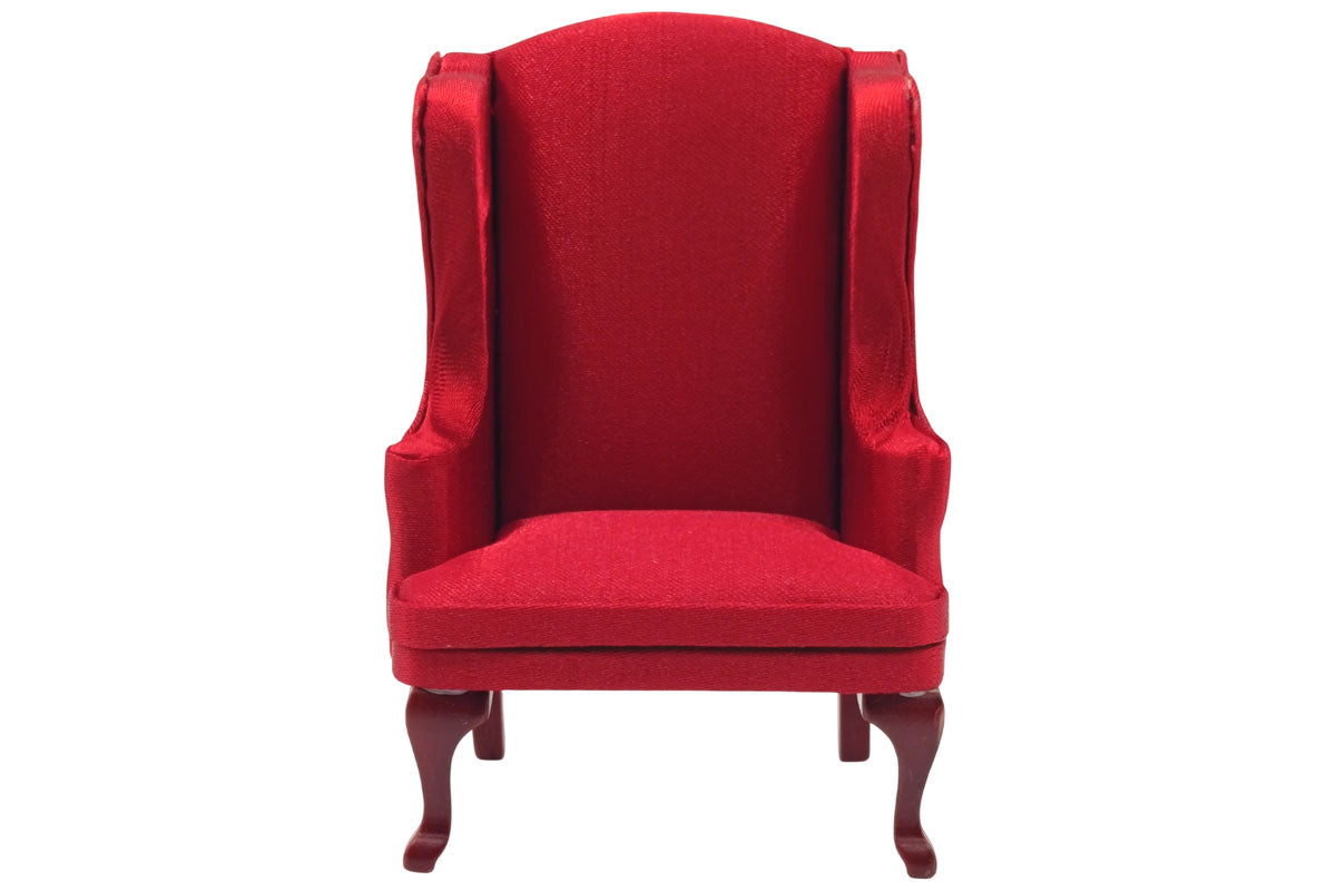 Dolls House Miniatur Ohrensessel rot