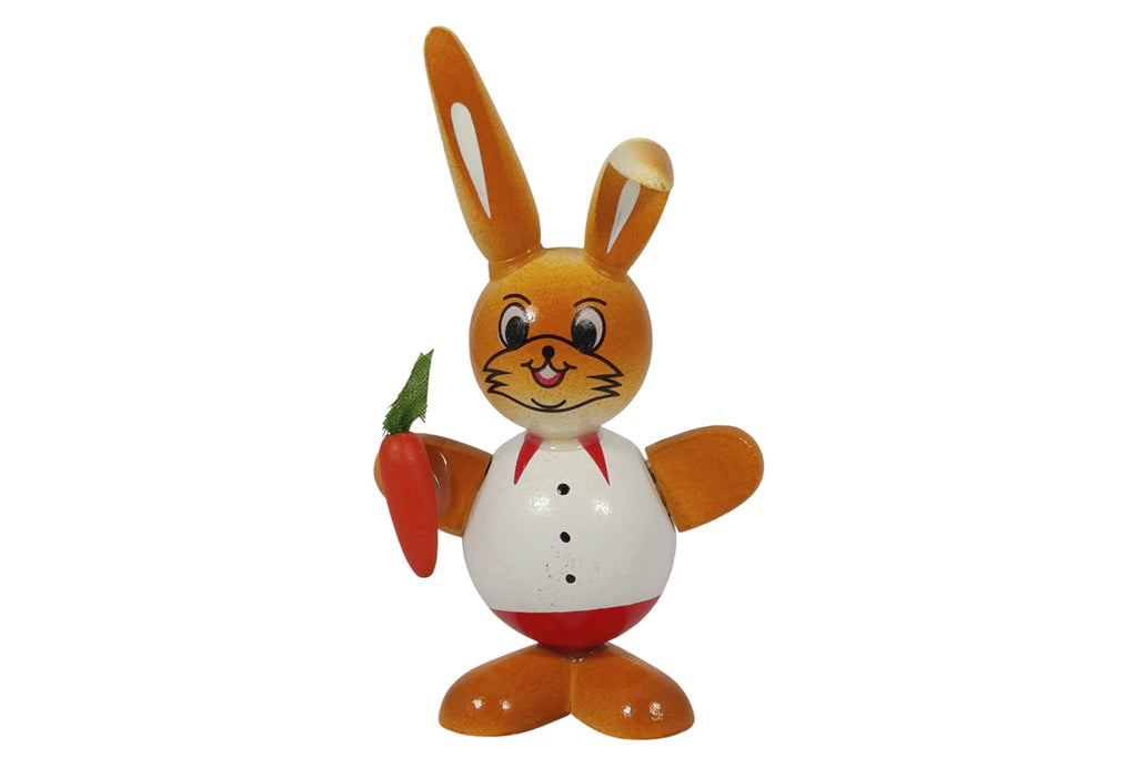 Schulte Kugelhase weiss mit Karotte Osterdekoration