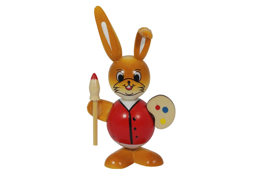 Schulte Kugelhase rot mit Farbmischpalette Osterdekoration