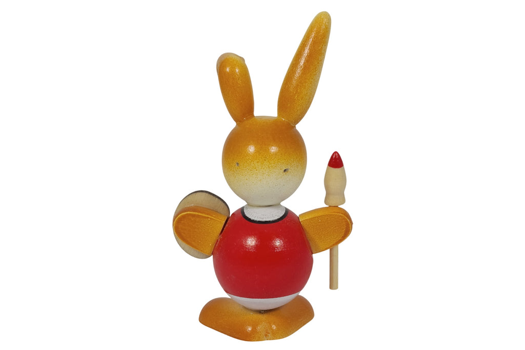 Schulte Kugelhase rot mit Farbmischpalette Osterdekoration